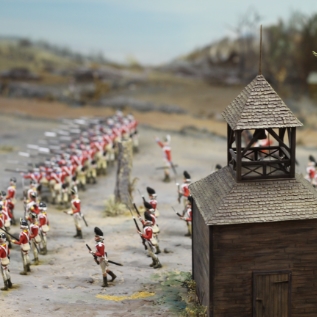 American Revolution battle diorama
